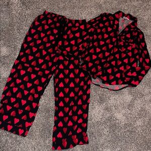 Victoria's Secret Red Heart Woman’s  Pajama Set